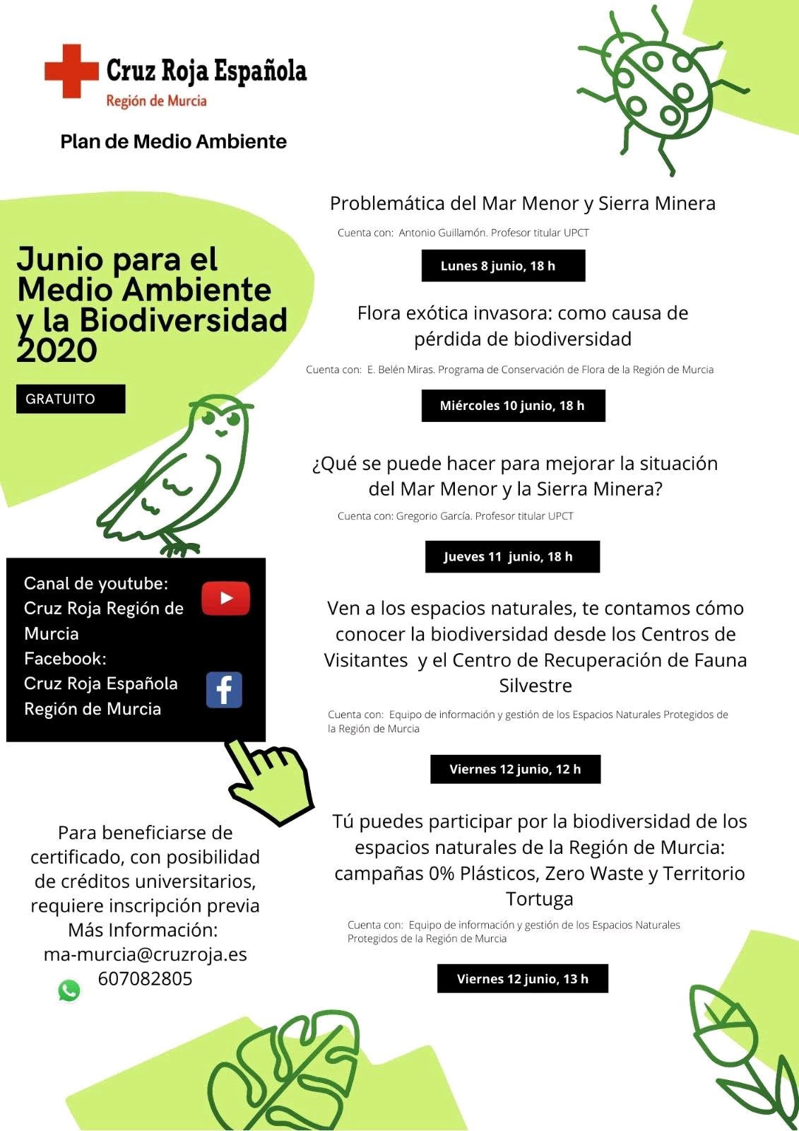 Programa Junio para el Medio Ambiente y la Biodiversidad, de Cruz Roja Región de Murcia