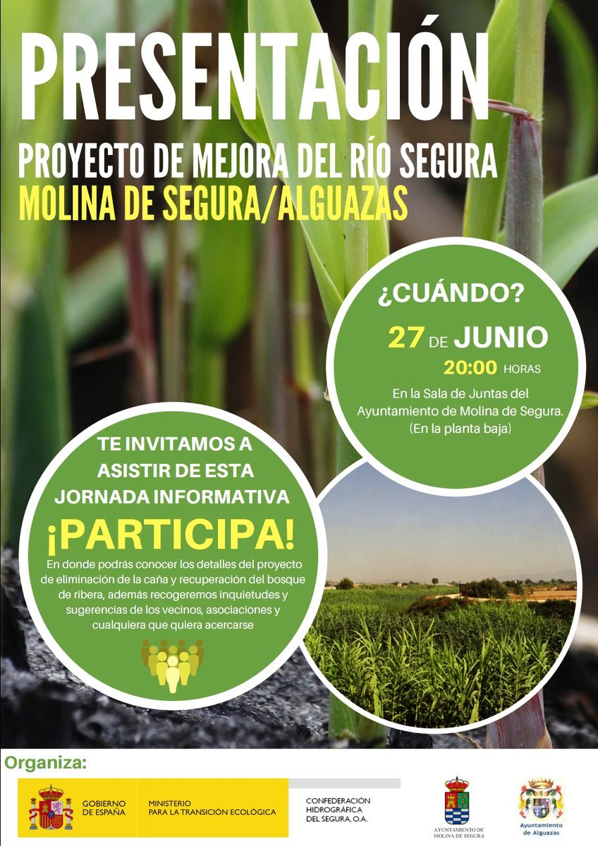 Presentación del Proyecto de Mejora del Segura en Molina y Alguazas, con MTE