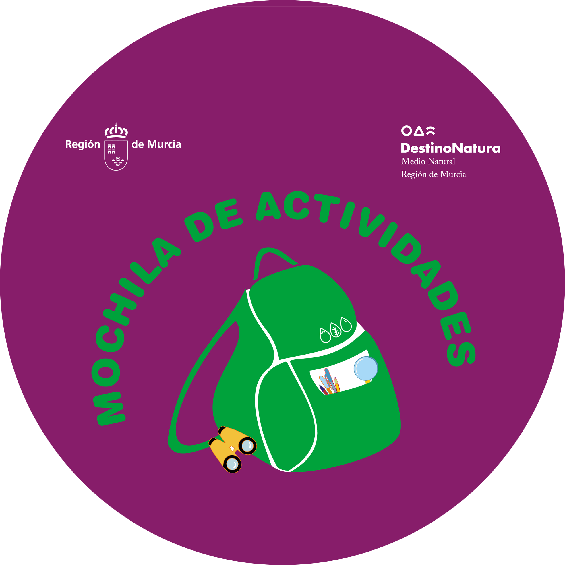 Logo de la Mochila de Actividades de los ENP de la Región de Murcia. Logo de la Mochila de Actividades de los ENP de la Región de Murcia