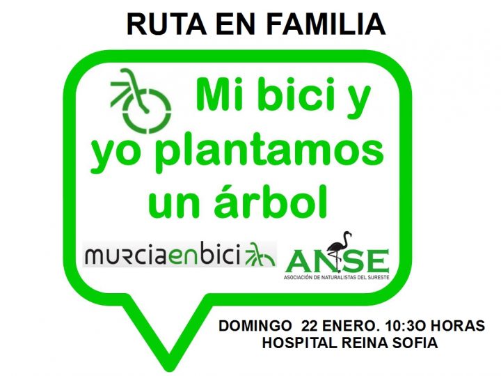 Ruta en bici y plantación de árboles, con Murcia en Bici y ANSE