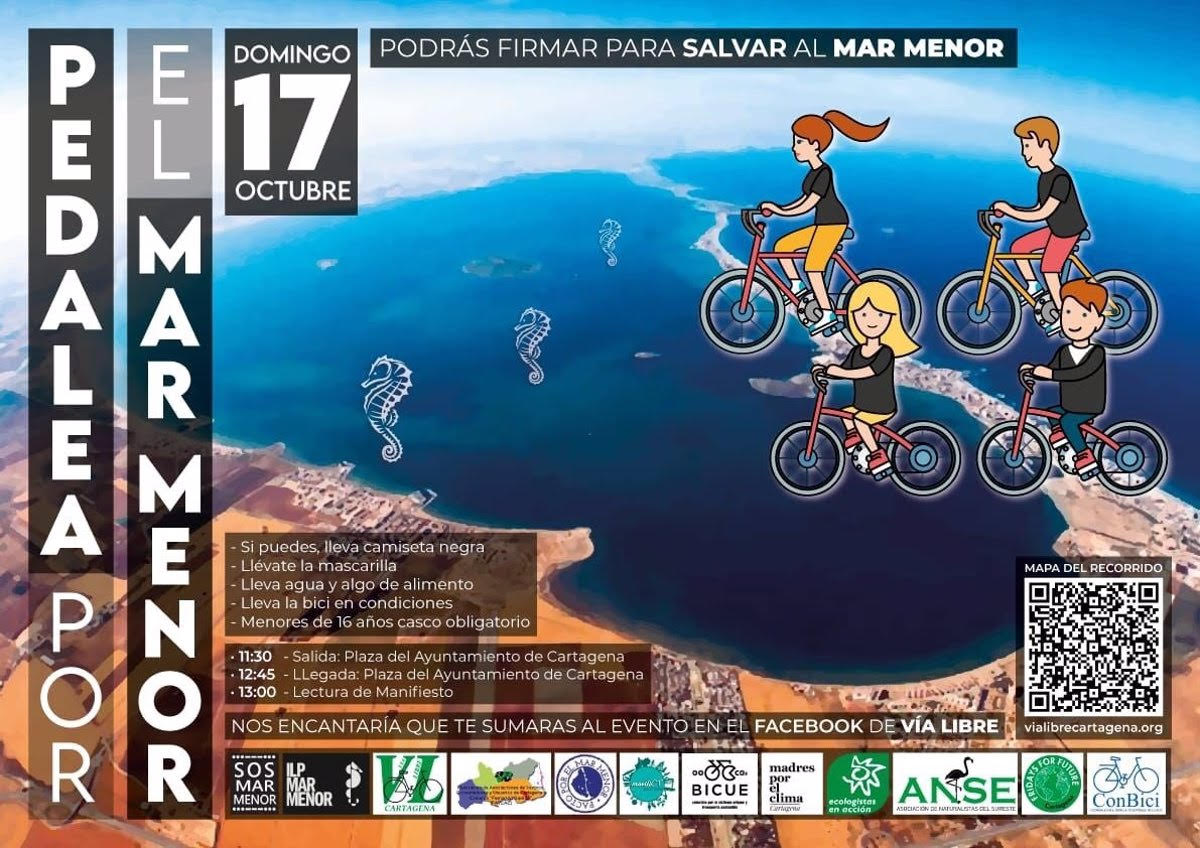 Pedalea por el Mar Menor, con SOS MAR MENOR. Pedalea por el Mar Menor, con SOS MAR MENOR