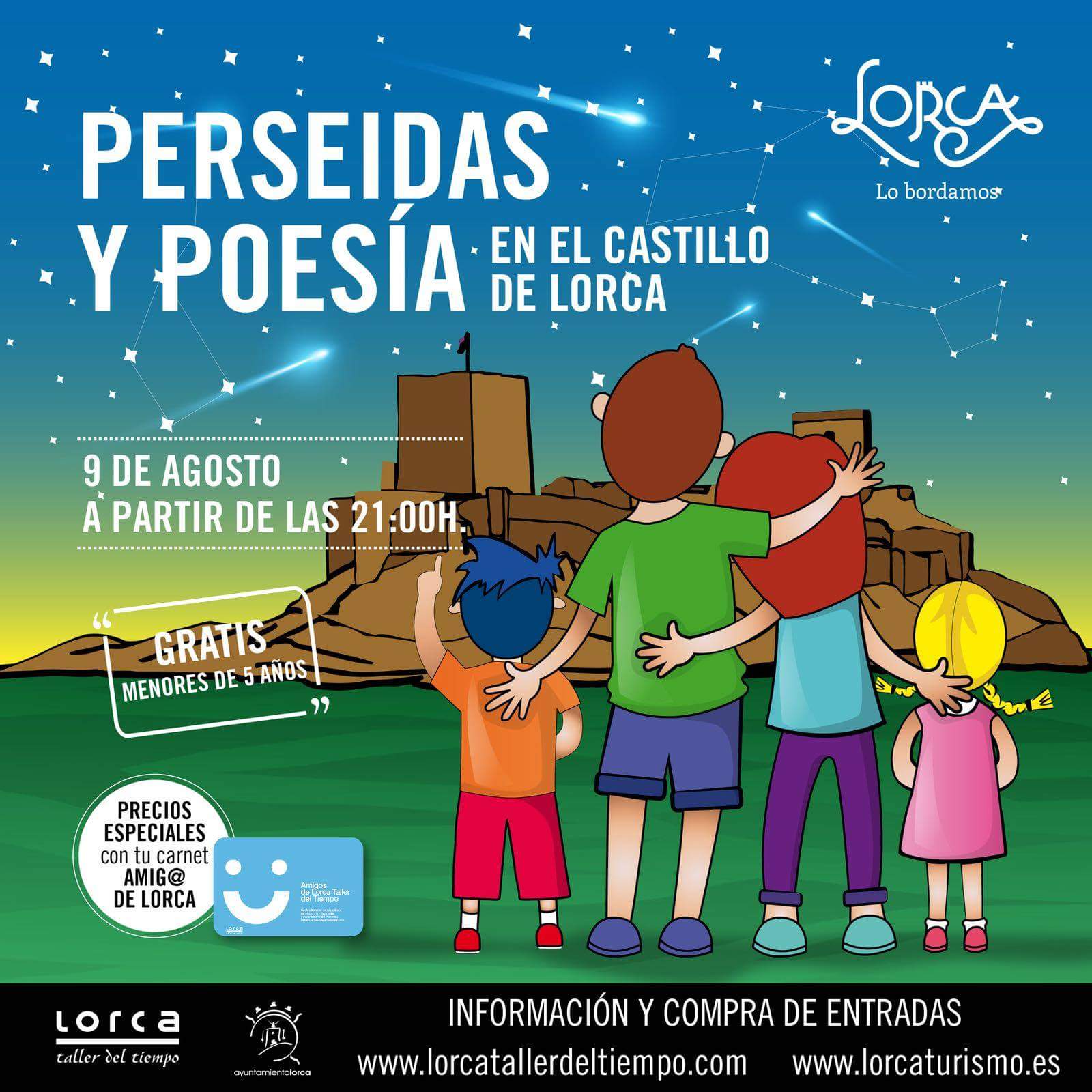 Perseidas y Poesía en el Castillo de Lorca. Con Lorca Taller del Tiempo