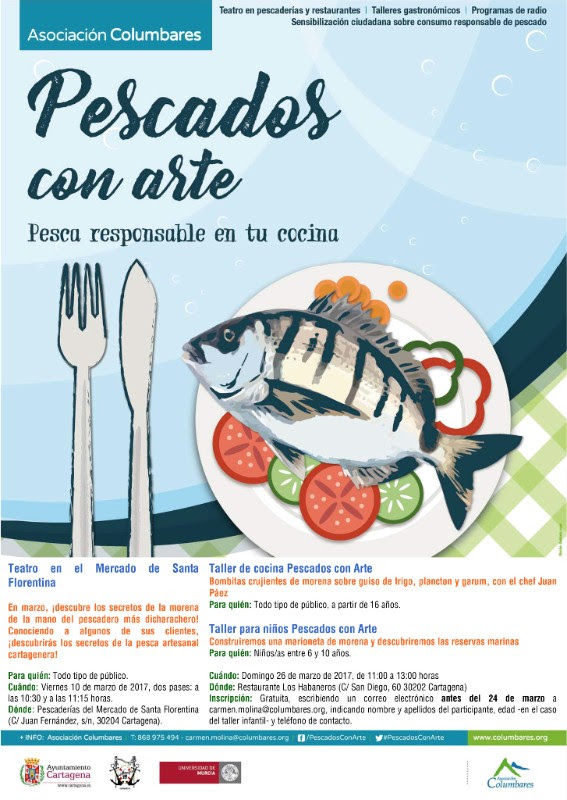 Taller de cocina de pescado sostenible, con la Asociación Columbares