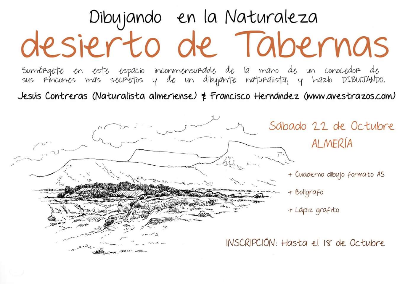 Dibujando el desierto, con el Instituto de Estudios Almerienses.