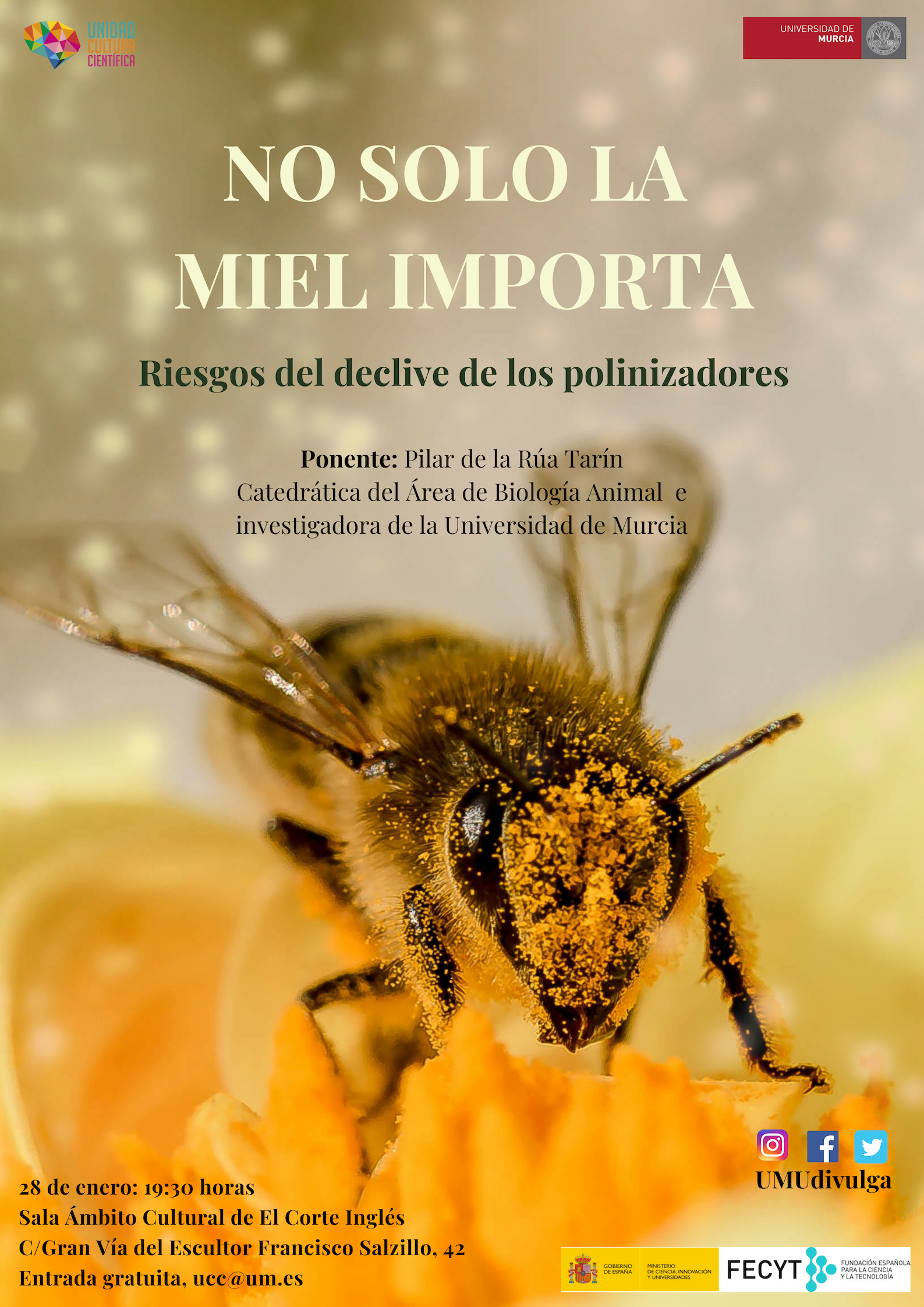 Charla sobre el declive de los polinizadores, con la UMU. Charla sobre el declive de los polinizadores, con la UMU