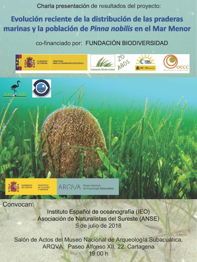 Charla sobre las praderas marinas del mar Menor, con ANSE e IEO. Charla sobre las praderas marinas del mar Menor, con ANSE e IEO