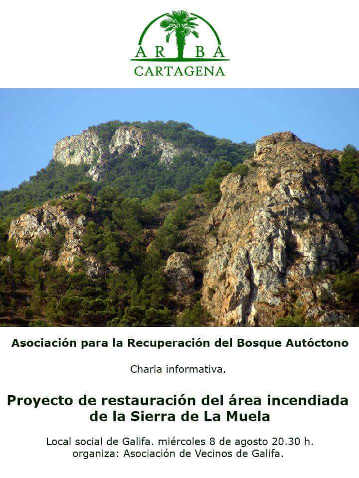 Charla sobre la reforestación de la Sierra de La Muela, con ARBA. Charla sobre la reforestación de la Sierra de La Muela, con ARBA
