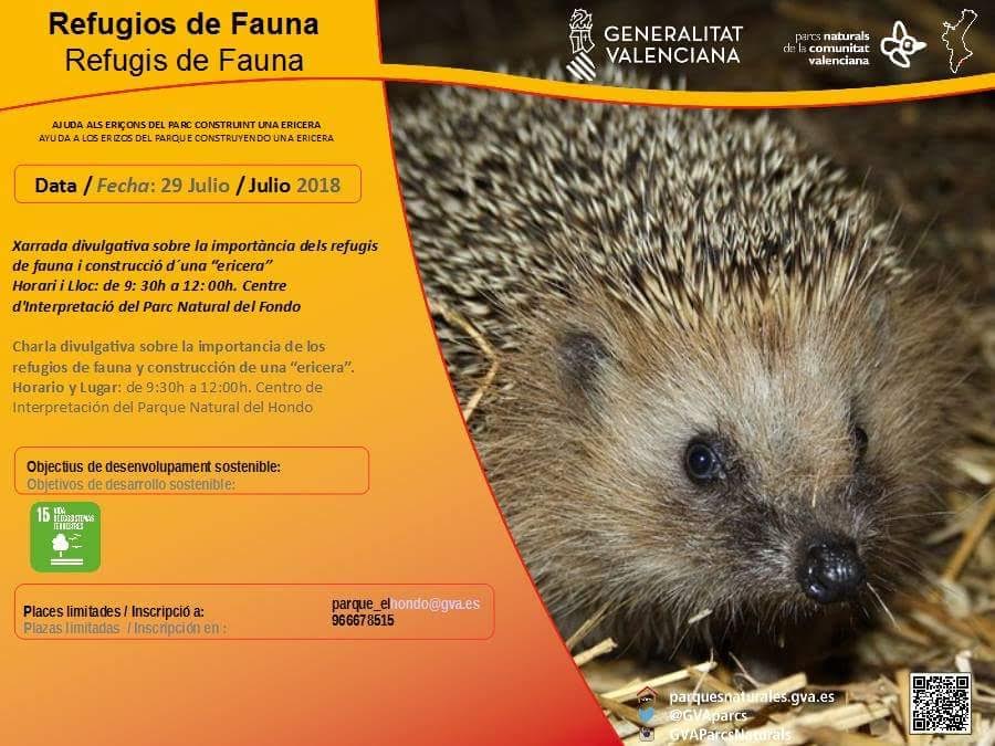 Charla sobre refugios para la fauna, con la Generalitat Valenciana