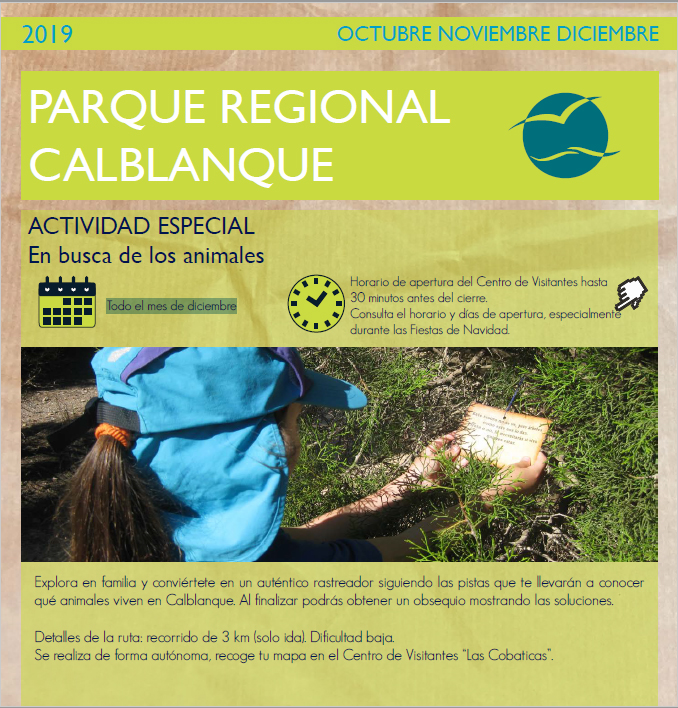 Actividad Especial 'En busca de los animales', con al CARM. Actividad Especial 'En busca de los animales', con al CARM