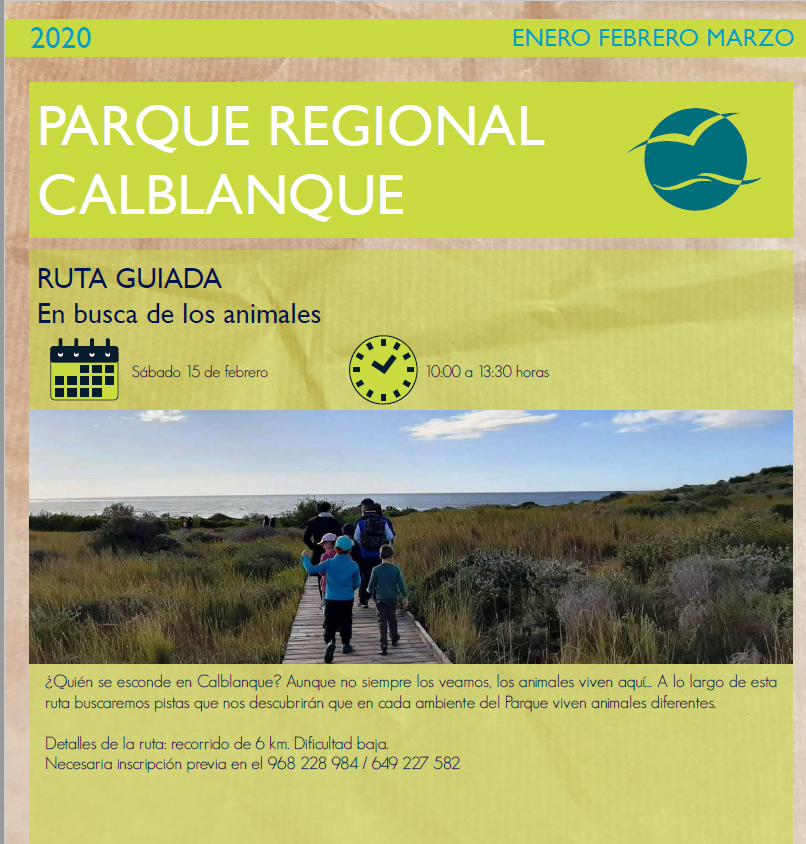 Ruta 'En busca de los animales', con la CARM. Ruta 'En busca de los animales', con la CARM