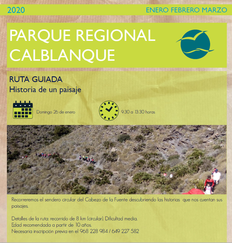 Ruta por el Cabezo de la Fuente, con la CARM. Ruta por el Cabezo de la Fuente, con la CARM