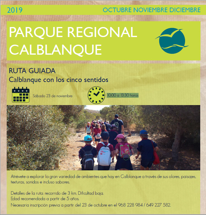 Ruta 'Calblanque con los cinco sentidos', con la CARM. Ruta 'Calblanque con los cinco sentidos', con la CARM