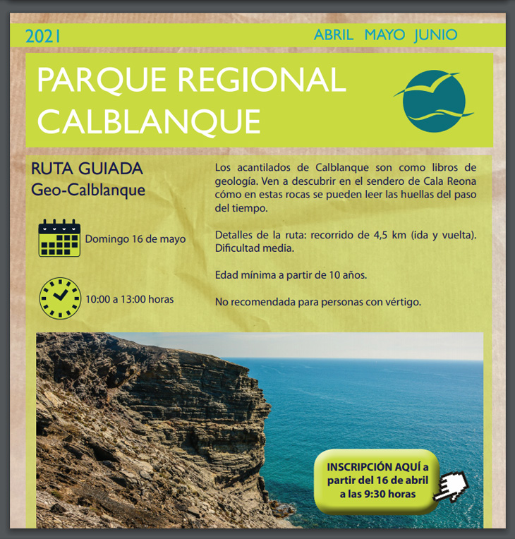 Ruta: Geo-Calblanque, con la CARM. Ruta: Geo-Calblanque, con la CARM