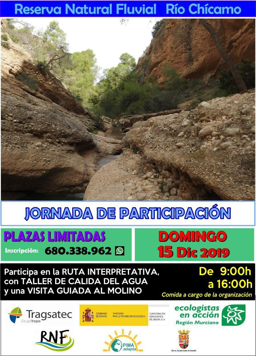 Ruta guiada por el Río Chícamo, con EEA Región Murciana. Ruta guiada por el Río Chícamo, con EEA Región Murciana