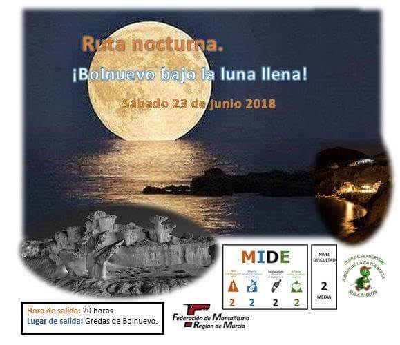 Ruta a la luz de la luna por Bolnuevo, con Amigos de la Naturaleza de Mazarrón