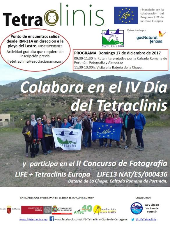 Ruta interpretativa por la Calzada Romana de Portmán, con LIFE Tetraclinis Europa. Ruta interpretativa por la Calzada Romana de Portmán, con LIFE Tetraclinis Europa