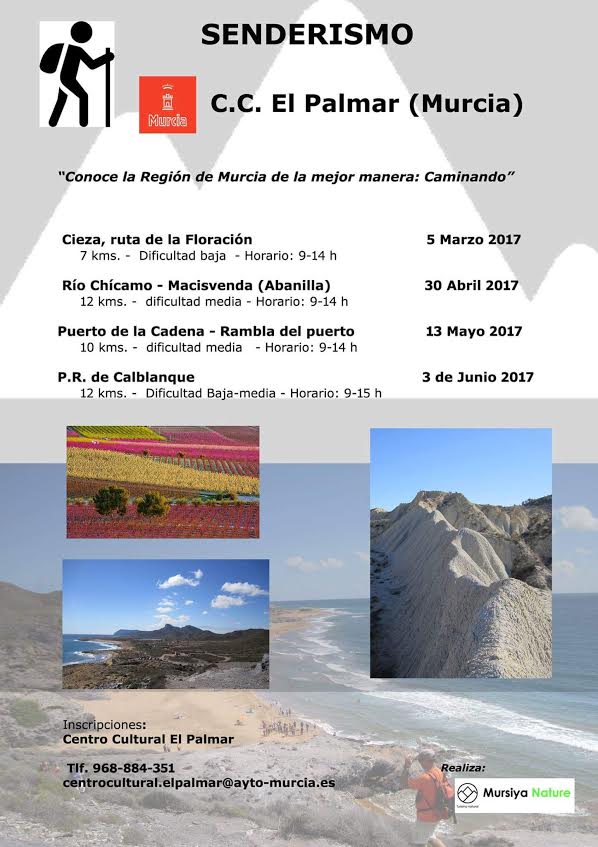 Programa de Senderismo del CC El Palmar. Programa de Senderismo del CC El Palmar