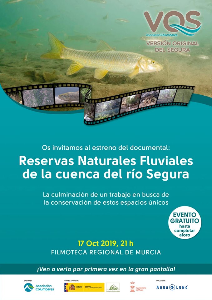 Estreno del documental 'Reservas Naturales Fluviales de la cuenca del río Segura', con la asociación Columbares