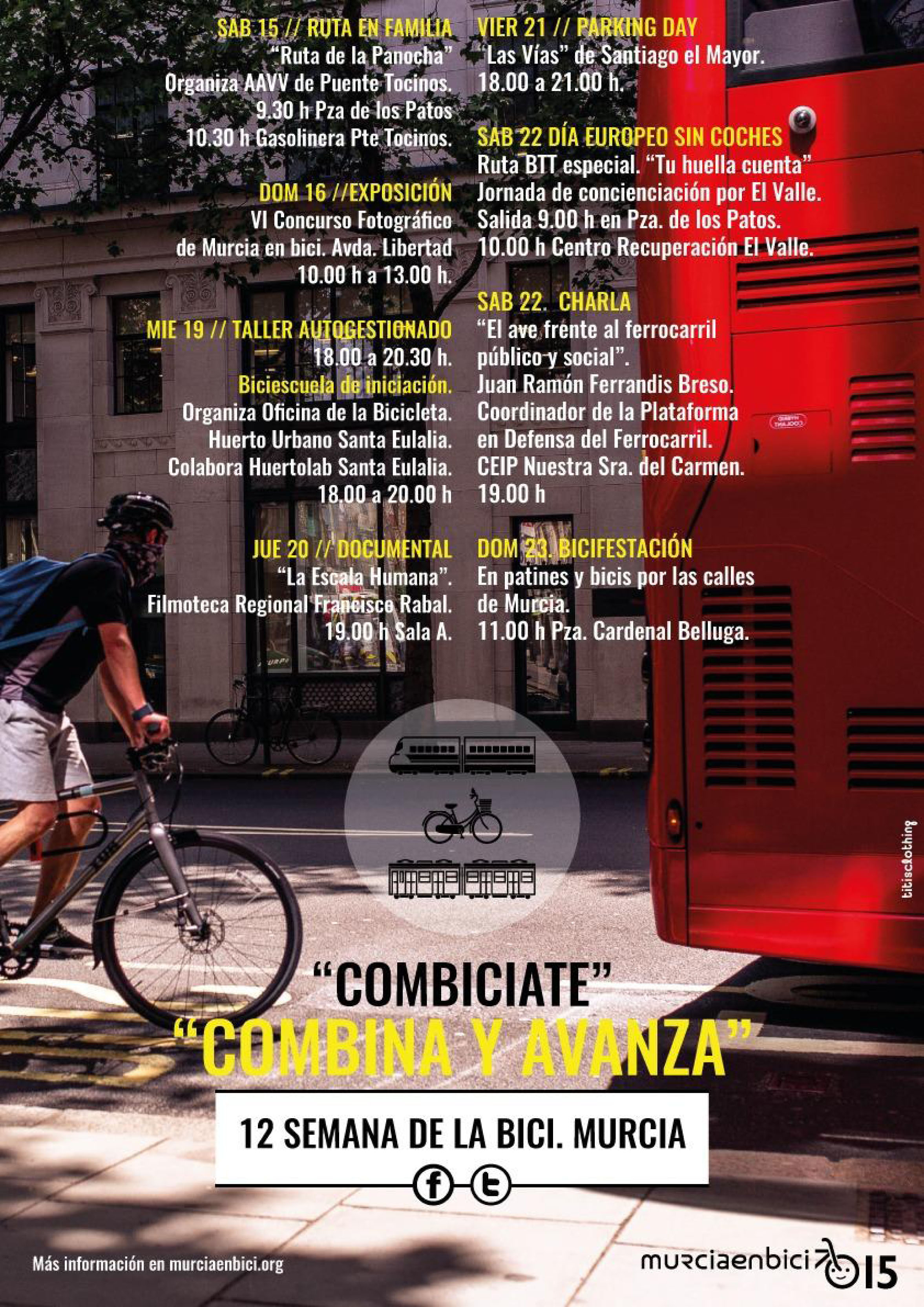 Programación de la XII Semana de la Bici de Murcia en Bici