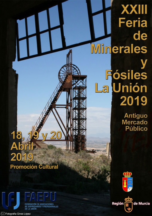 Cartel de la XXIII Feria de Minerales y Fósiles de La Unión. Cartel de la XXIII Feria de Minerales y Fósiles de La Unión