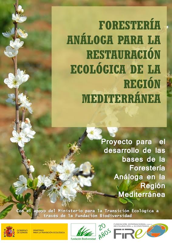 Cartel de presentación del proyecto “Forestería Análoga para la restauración ecológica de la región mediterránea”, de la fundación FIRE. Imagen: FIRE