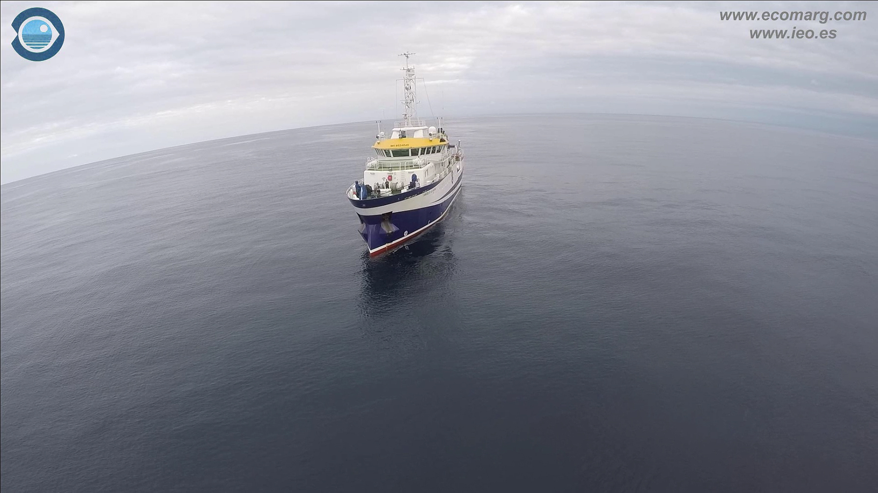 Buque oceanográfico Ángeles Alvariño. Fotograma extraído del vídeo promocional. Imagen: IEO