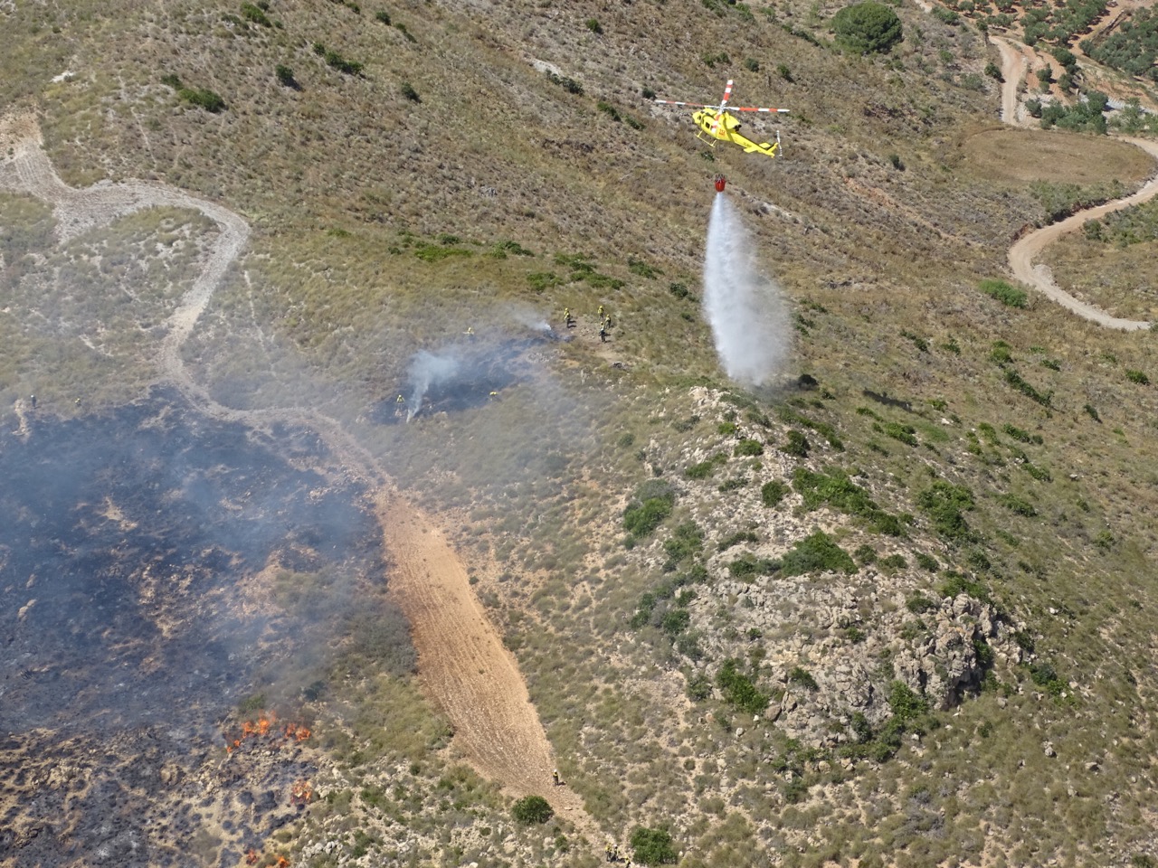 Imágenes facilitadas por la Dirección General del Medio Natural y tomadas desde helicóptero de la DGSCE