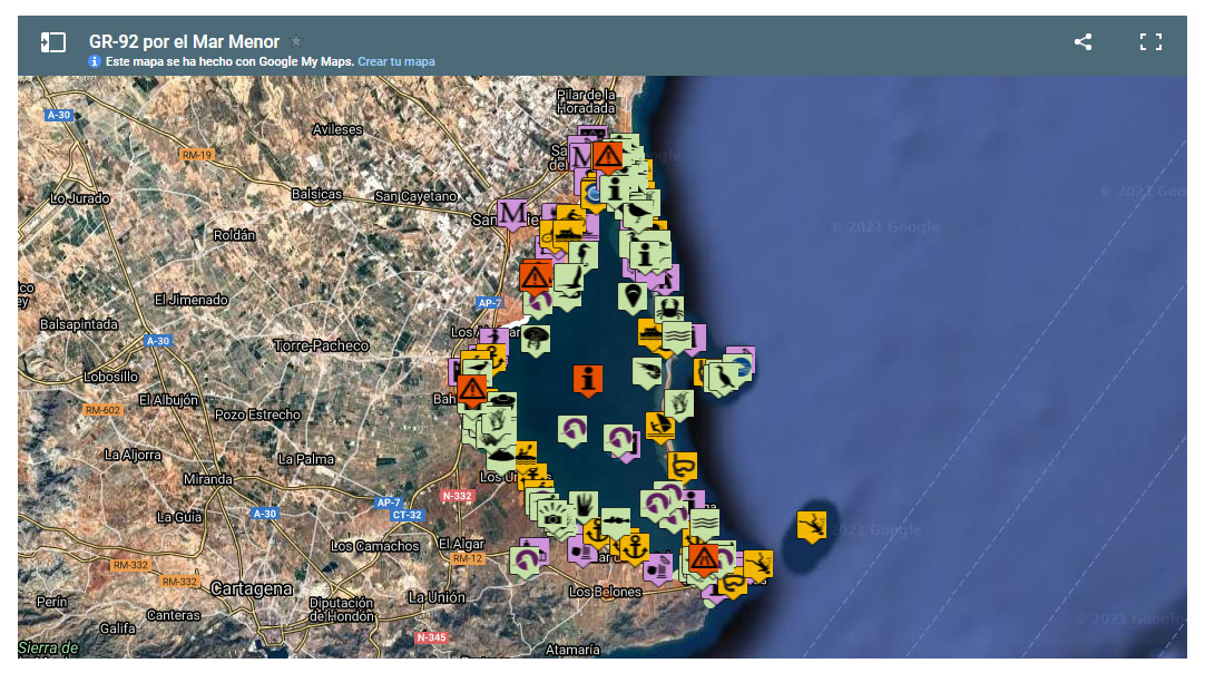 Imagen extraída del portal Canal Mar Menor de la CARM, que contiene una gran información sobre la laguna costera