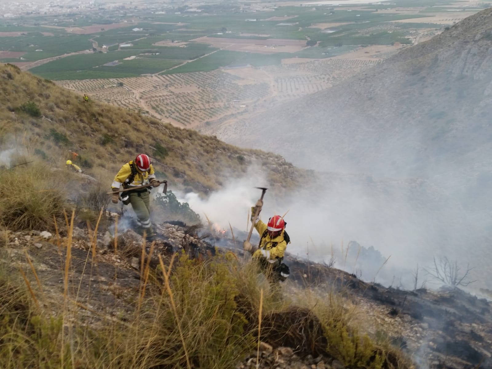 Incendio en Jumilla a principios de agosto. Imagen: 112