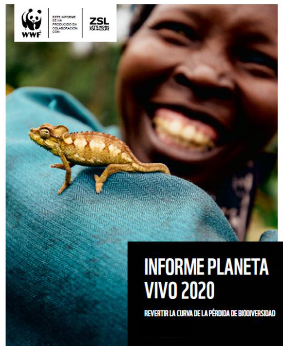 Portada del Informe Planeta Vivo 2020 de WWF