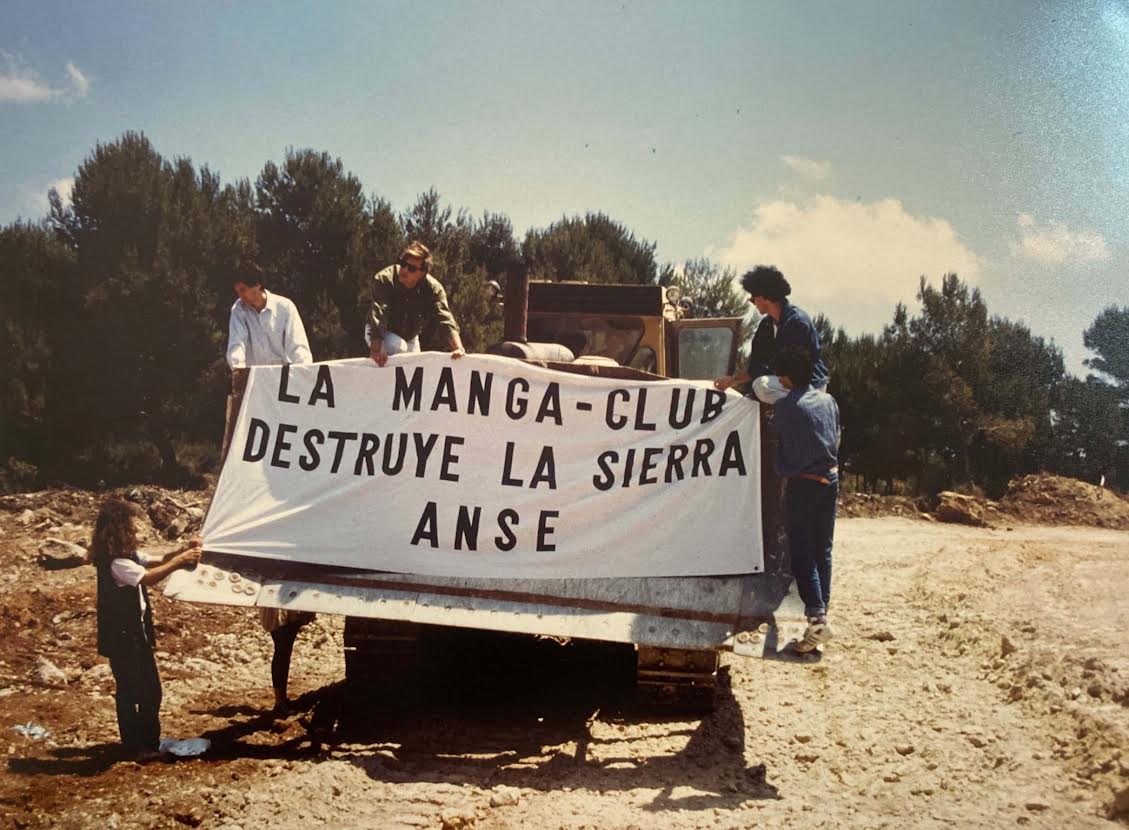 Imagen de archivo de las acciones de protesta de ANSE para denunciar la construcción ilegal en al PR. Foto: ANSE 