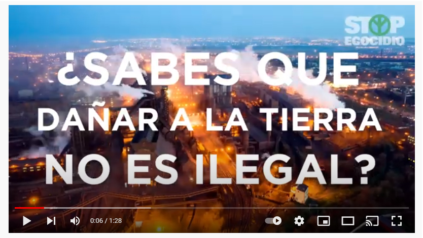 Extracto del vídeo 'Únete al movimiento Protectores de la Tierra', de Stop Ecocidio - Protectores de la Tierra