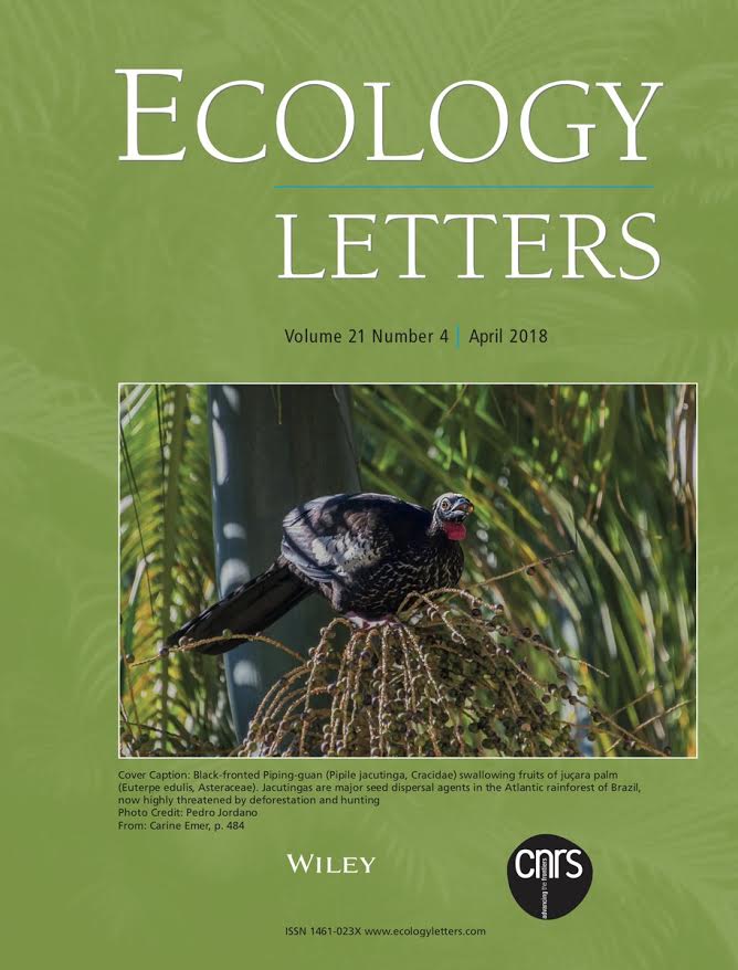 Portada de la revista científica Ecology Letters. Imagen: RJB-CSIC